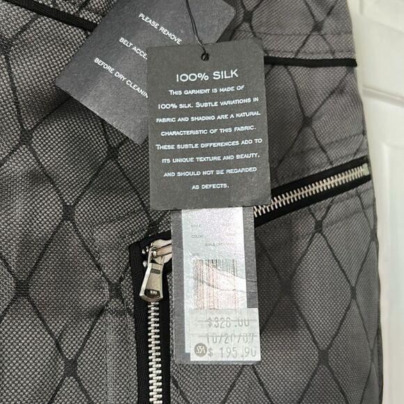 NWT Marc By Marc Jacobs Gray Pencil Skirt Silk Knee-Length Work Party Size 4 - Picture 3 of 9